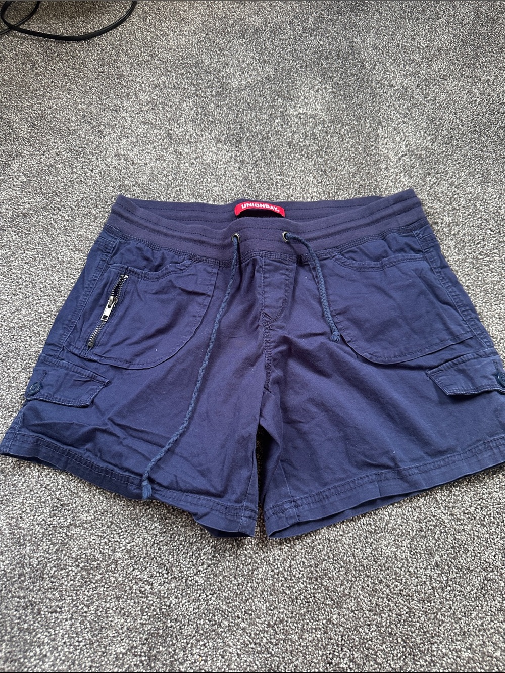 Women’s union bay  Navy Drawstring Cargo Shorts -